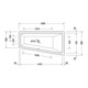 Duravit Trapez-Badewanne No. 1 160x85x46cm, EB-Version, 1 RS re, weiß