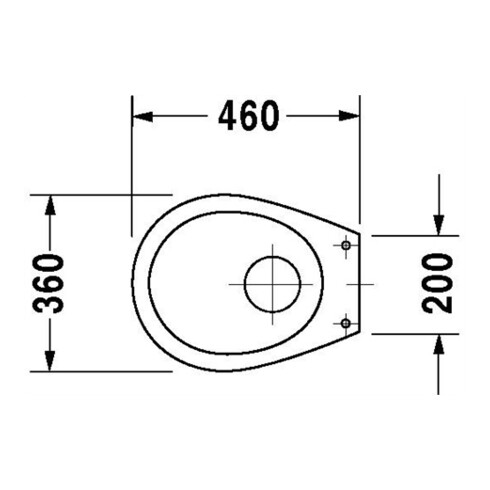Duravit Trocken-Stand-WC Duraplus 36x46cm, für Klappenverschluss, weiß