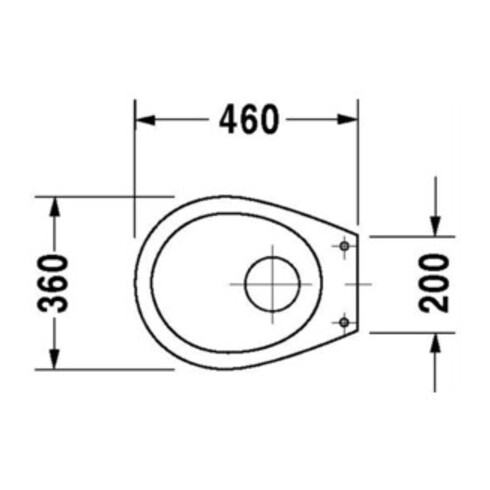 Duravit Trocken-Stand-WC Duraplus 36x46cm, für Klappenverschluss, weiß