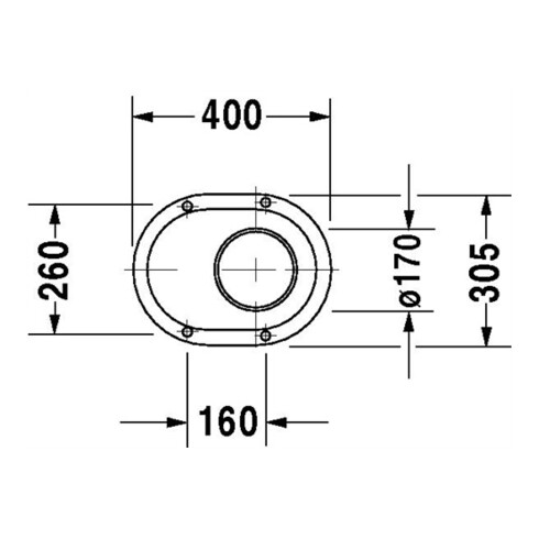 Duravit Trocken-Stand-WC Duraplus 36x46cm, für Klappenverschluss, weiß