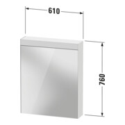 Duravit Uni Armoire miroir Best Version, 61x14,8x76 cm, 1 porte, 12 W, LED-4