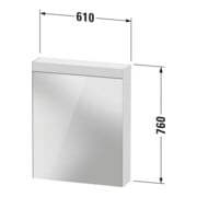 Duravit Uni Armoire miroir Best Version, 61x14,8x76 cm, 1 porte, 12 W, LED-4