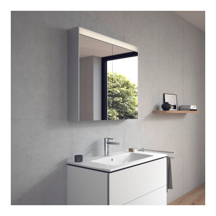 Duravit Uni Armoire miroir lit, version 81x14,8x76 cm, 13 W, 2 portes, LED