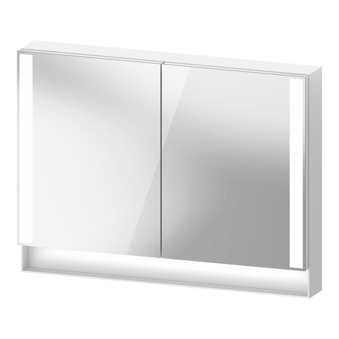 Duravit Uni Armoire miroir Type E Qatego 100x75x15,5 cm, blanc mat, 2 portes, suspendue