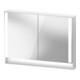Duravit Uni Armoire miroir Type J Qatego 100x75x15,5cm, blanc mat, 2 portes, suspendue-1
