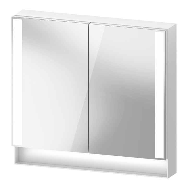 Duravit Uni Armoire miroir Type J Qatego 80x75x15,5 cm, blanc mat, 2 portes, suspendue