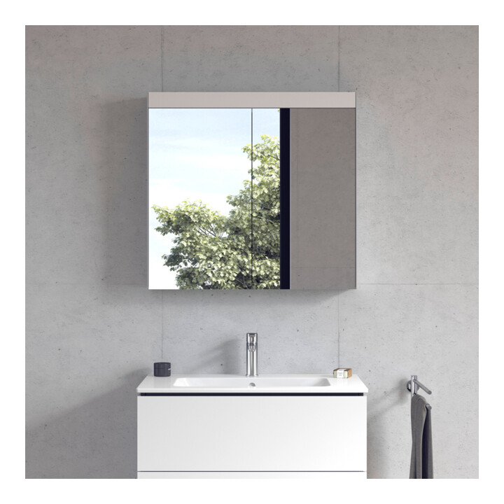 Duravit Uni Armoire miroir, version lit 81x14,8x76 cm, 13 W, 2 portes, LED