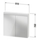Duravit Uni Armoire miroir, version lit 81x14,8x76 cm, 13 W, 2 portes, LED