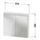 Duravit Uni Armoire miroir version lit 81x14,8x76 cm, 13 W, 2 portes, LED
