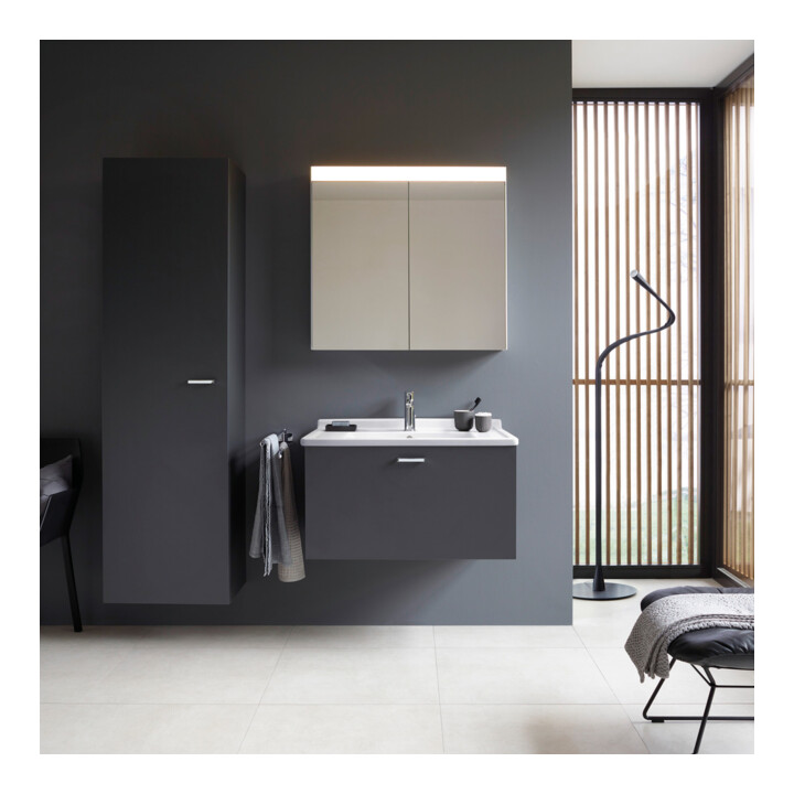 Duravit Uni Armoire miroir version lit 81x14,8x76 cm, 13 W, 2 portes, LED