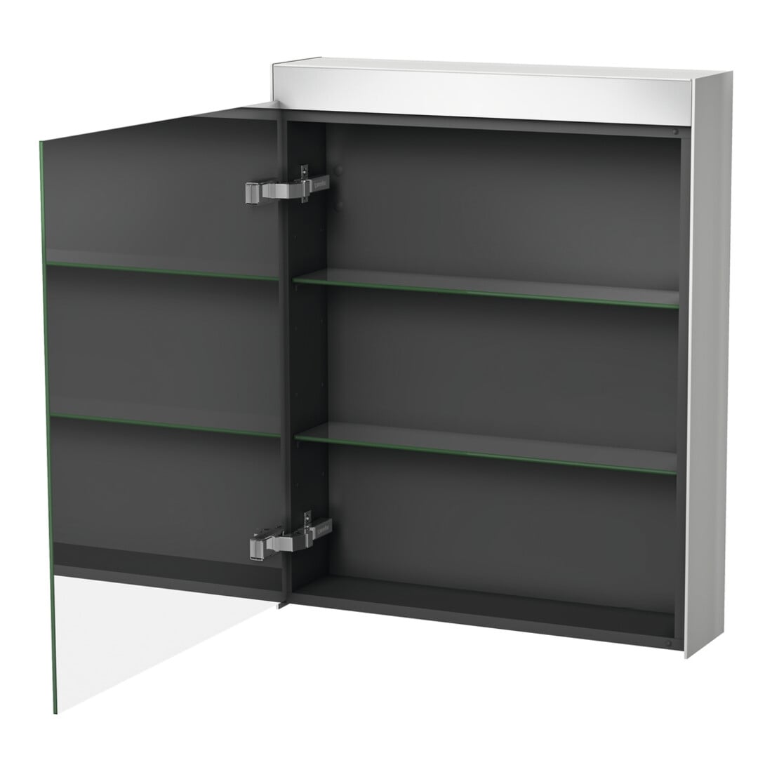 Duravit Uni Armoire miroir version lit, connexion gauche, 61x14,8x76 cm, 1 porte, 9 W, LED