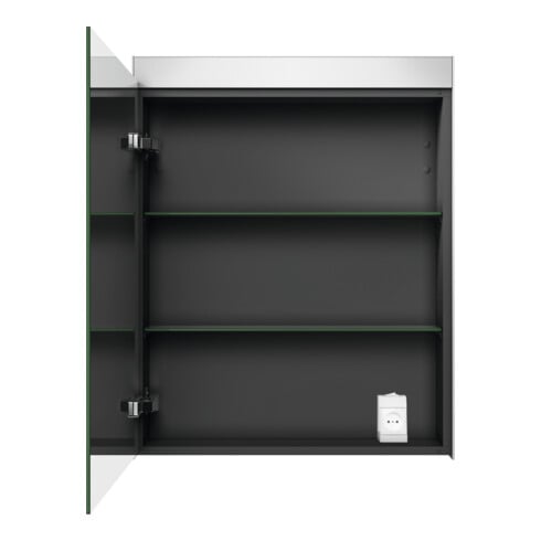 Duravit Uni Armoire miroir version lit, connexion gauche, 61x14,8x76 cm, 1 porte, 9 W, LED