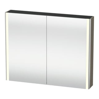 Duravit Uni-Armoire miroir XSquare 100x80x15,5 cm, 2 portes, LED, mural, pour G m