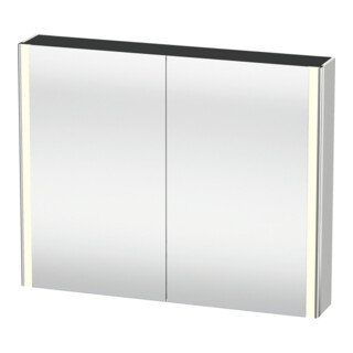 Duravit Uni-Armoire miroir XSquare 100x80x15,5 cm, 2 portes, LED, mural, sans prise