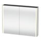 Duravit Uni-Armoire miroir XSquare 100x80x15,5 cm, 2 portes, LED, mural, sans prise-3