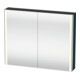Duravit Uni-Armoire miroir XSquare 100x80x15,5 cm, blanc mat, 2 portes, LED, mural-1