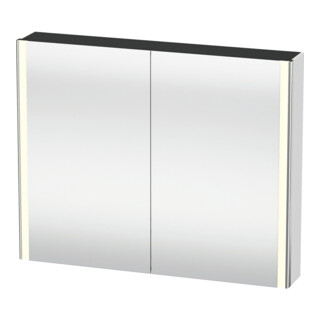 Duravit Uni-Armoire miroir XSquare 100x80x15,5 cm, blanc mat, 2 portes, LED, suspendu