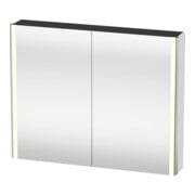 Duravit Uni-Armoire miroir XSquare 100x80x15,5 cm, blanc mat, 2 portes, LED, suspendu