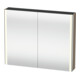 Duravit Uni-Armoire miroir XSquare 100x80x15,5 cm, laqué, 2 portes, LED, mural-1