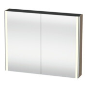 Duravit Uni-Armoire miroir XSquare 100x80x15,5 cm, laqué, 2 portes, LED, mural