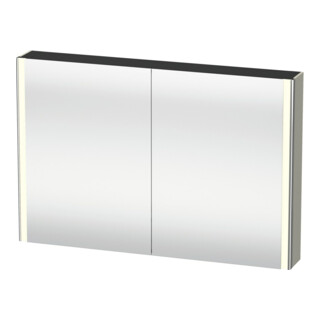 Duravit Uni-Armoire miroir XSquare 120x80x15,5 cm, 2 portes, LED, mural
