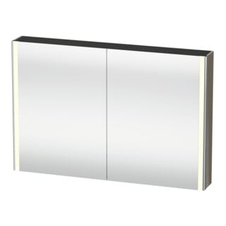 Duravit Uni-Armoire miroir XSquare 120x80x15,5 cm, 2 portes, LED, mural