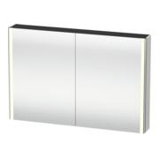 Duravit Uni-Armoire miroir XSquare 120x80x15,5 cm, 2 portes, LED, mural, blanc mat