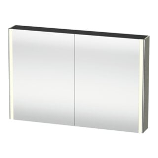 Duravit Uni-Armoire miroir XSquare 120x80x15,5 cm, 2 portes, LED, suspendue