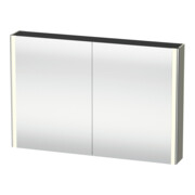 Duravit Uni-Armoire miroir XSquare 120x80x15,5 cm, acier inoxydable, 2 portes, LED, mural