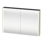 Duravit Uni-Armoire miroir XSquare 120x80x15,5 cm, blanc brillant, 2 portes, LED, mural