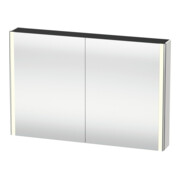 Duravit Uni-Armoire miroir XSquare 120x80x15,5 cm, blanc mat, 2 portes, LED, mural