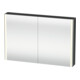 Duravit Uni-Armoire miroir XSquare 120x80x15,5 cm, gris mat, 2 portes, LED, mural-1