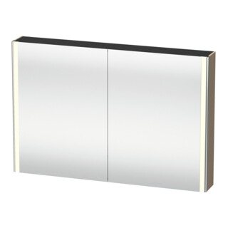 Duravit Uni-Armoire miroir XSquare 120x80x15,5 cm, LED, 2 portes, suspendue