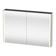 Duravit Uni-Armoire miroir XSquare 120x80x15,5cm, blanc mat, 2 portes, LED, mural