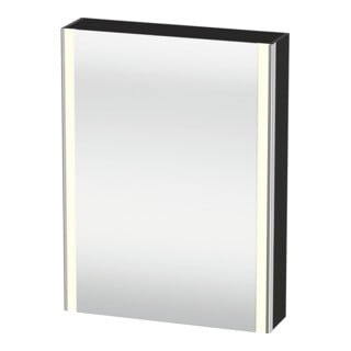 Duravit Uni-Armoire miroir XSquare 60x15x80 cm, 1 porte, sans ES, à gauche, gris mat