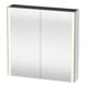 Duravit Uni-Armoire miroir XSquare 80x80x15,5 cm, 2 portes, LED, mural, basique mat-3