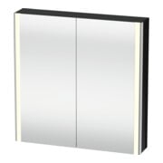 Duravit Uni-Armoire miroir XSquare 80x80x15,5 cm, blanc brillant, 2 portes, LED, mural