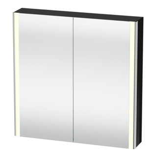 Duravit Uni-Armoire miroir XSquare 80x80x15,5 cm, blanc brillant, 2 portes, LED, mural