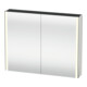 Duravit Uni-Armoire miroir XSquare avec prise CH 100x80x15,5 cm, blanc mat, 2 portes, LED, mural-1