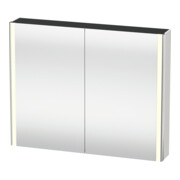 Duravit Uni-Armoire miroir XSquare avec prise CH 100x80x15,5 cm, blanc mat, 2 portes, LED, mural