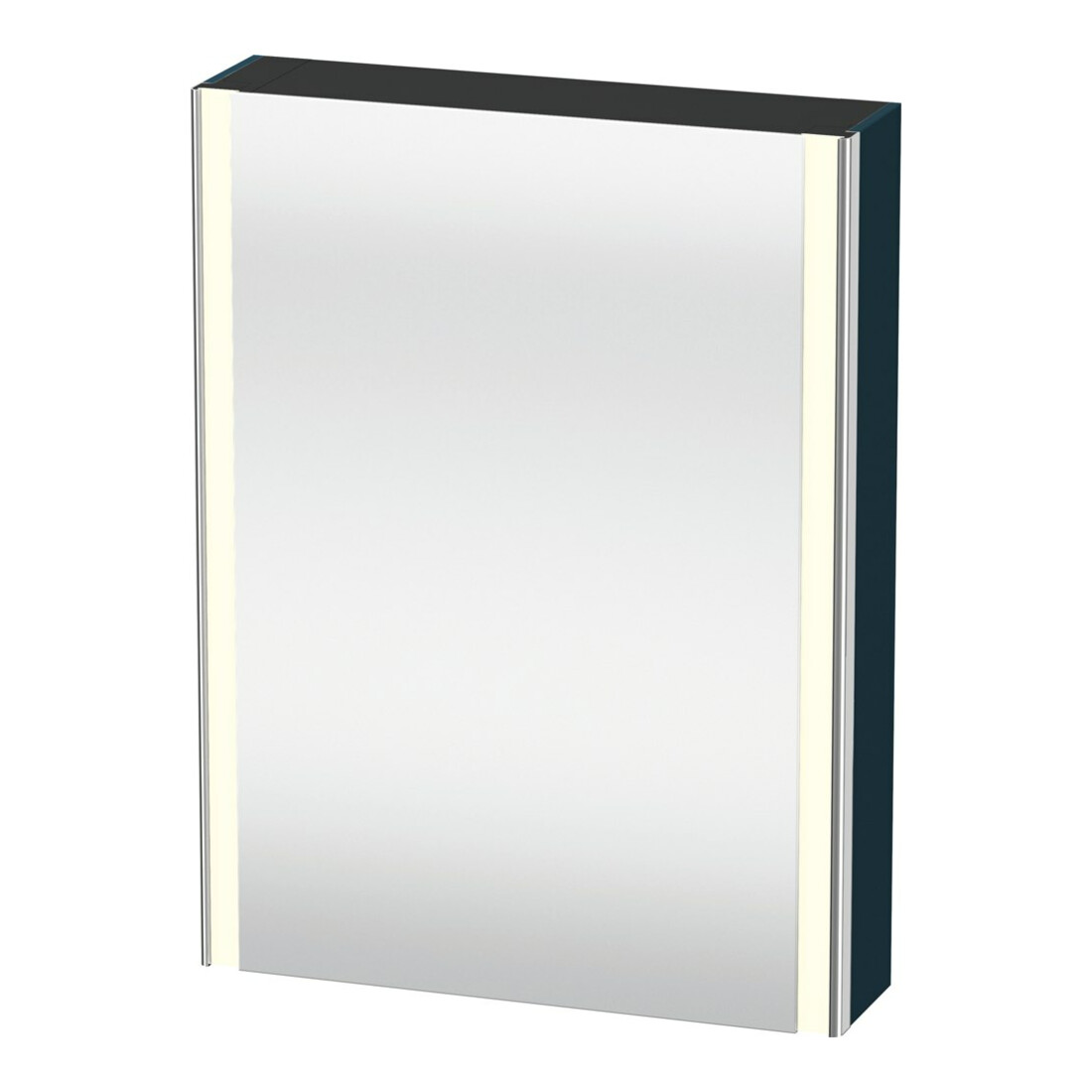 Duravit Uni-Armoire miroir XSquare encastrée 60x15x80 cm, 1 porte, sans ES, à gauche, bleu satin mat