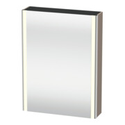 Duravit Uni-Armoire miroir XSquare encastrée CH 60x15x80cm, 1 porte, sans ES, à droite, base mate