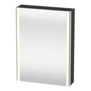 Duravit Uni-Armoire miroir XSquare encastrée H 80xI 60xP 15 cm, 1 porte, sans ES, à gauche, gris mat