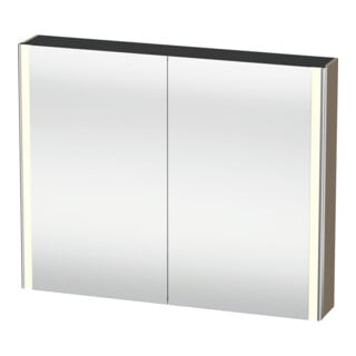 Duravit Uni-Armoire miroir XSquare prise CH 100x80x15,5cm, blanc, 2 portes, LED, mural