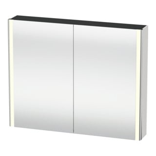 Duravit Uni-Armoire miroir XSquare prise CH 100x80x15,5cm, blanc brillant, 2 portes, LED, mural