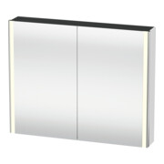 Duravit Uni-Armoire miroir XSquare prise CH 100x80x15,5cm, blanc mat, 2 portes, LED, mural