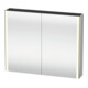 Duravit Uni-Armoire miroir XSquare Prise CH 100x80x15,5cm, blanc mat, 2 portes, LED, mural-1