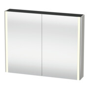 Duravit Uni-Armoire miroir XSquare Prise CH 100x80x15,5cm, blanc mat, 2 portes, LED, mural