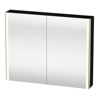 Duravit Uni-Armoire miroir XSquare prise CH 100x80x15,5cm, blanc œuf, 2 portes, LED, mural