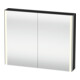 Duravit Uni-Armoire miroir XSquare prise CH 100x80x15,5cm, gris m, 2 portes, LED, mural-1